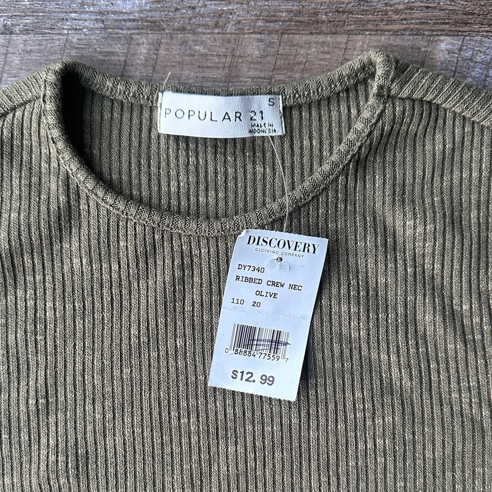 Discovery Sage Ribbed Mini Dress - Picture 2 of 3